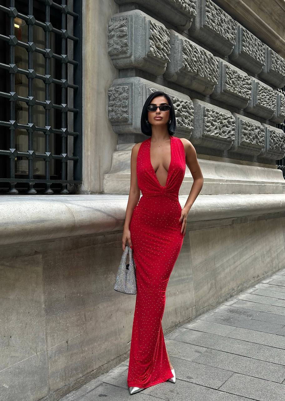 Lined maxi dress in 2 colors - Image 6