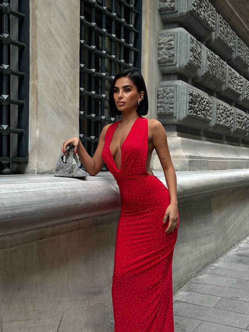 Lined maxi dress in 2 colors - Image 3