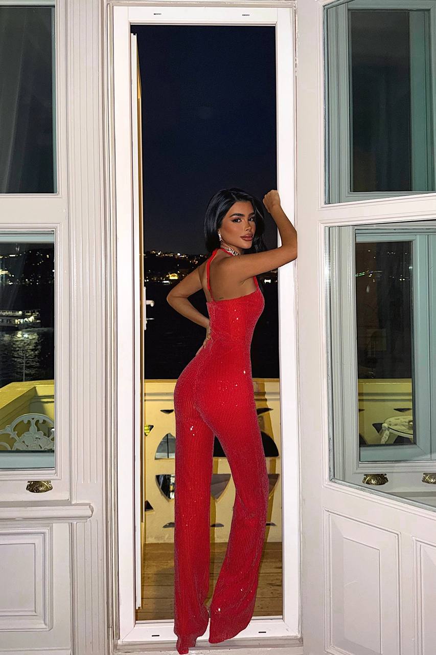 Red classic jumpsuit - Image 4