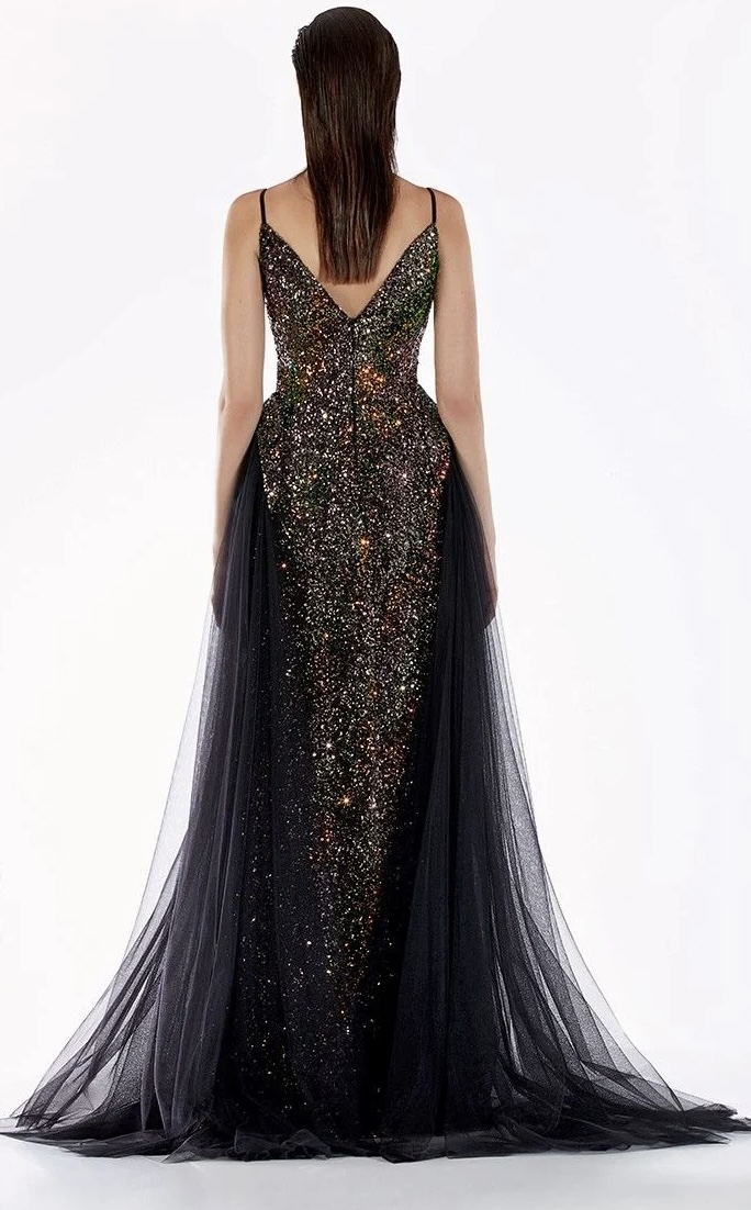 Haute couture multi color maxi dress - Image 2