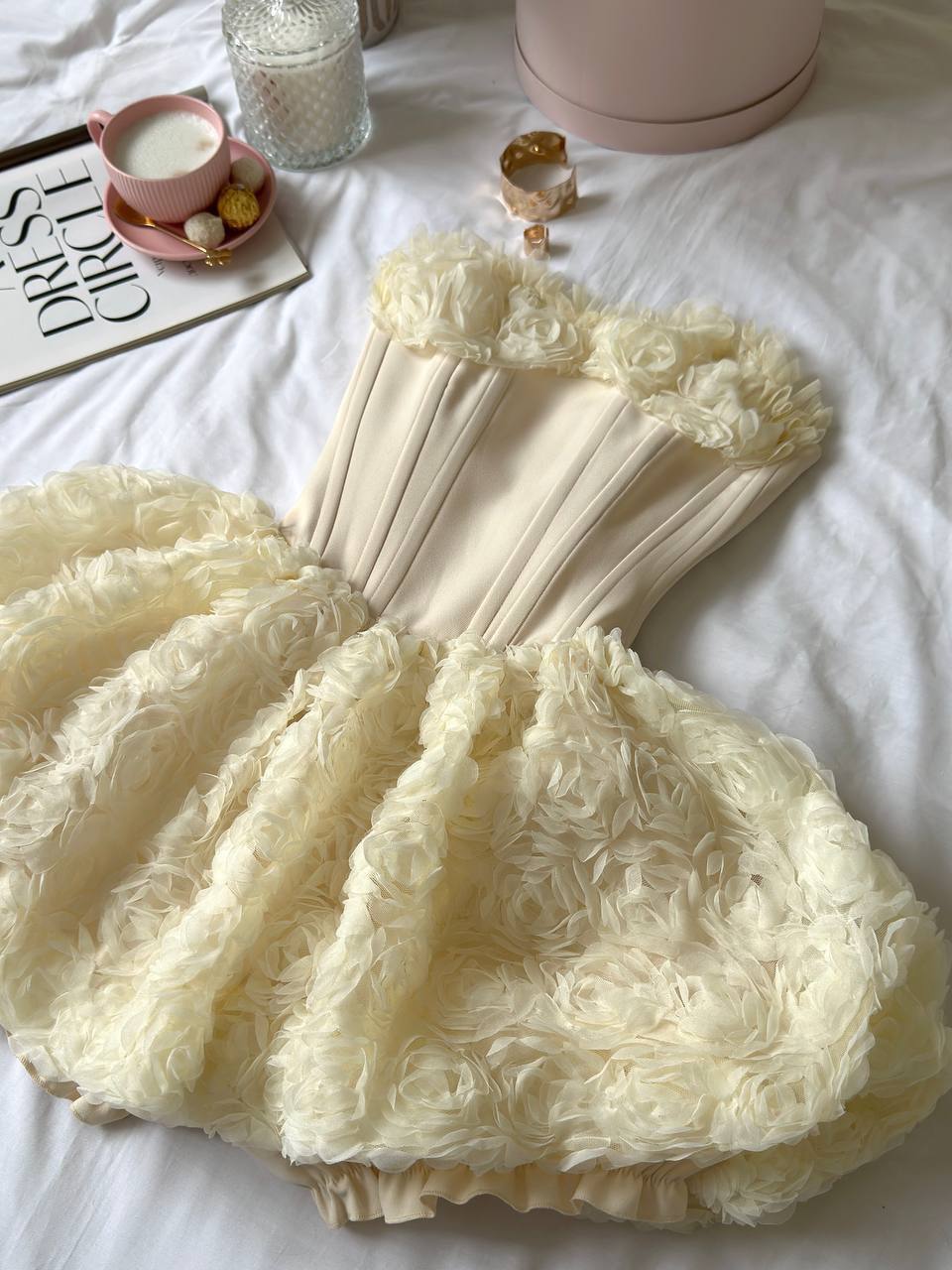 Yellow short flower dress
